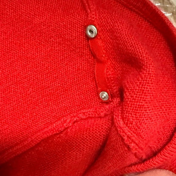 Worth Sz Small Red Cashmere Scoop Neck Sweater - Picture 5 of 6